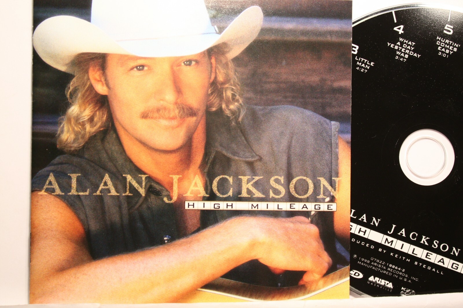 ALAN JACKSON "HIGH MILEAGE" (CD 1998 Arista) 10 Tracks - VG Con'd Ships Free