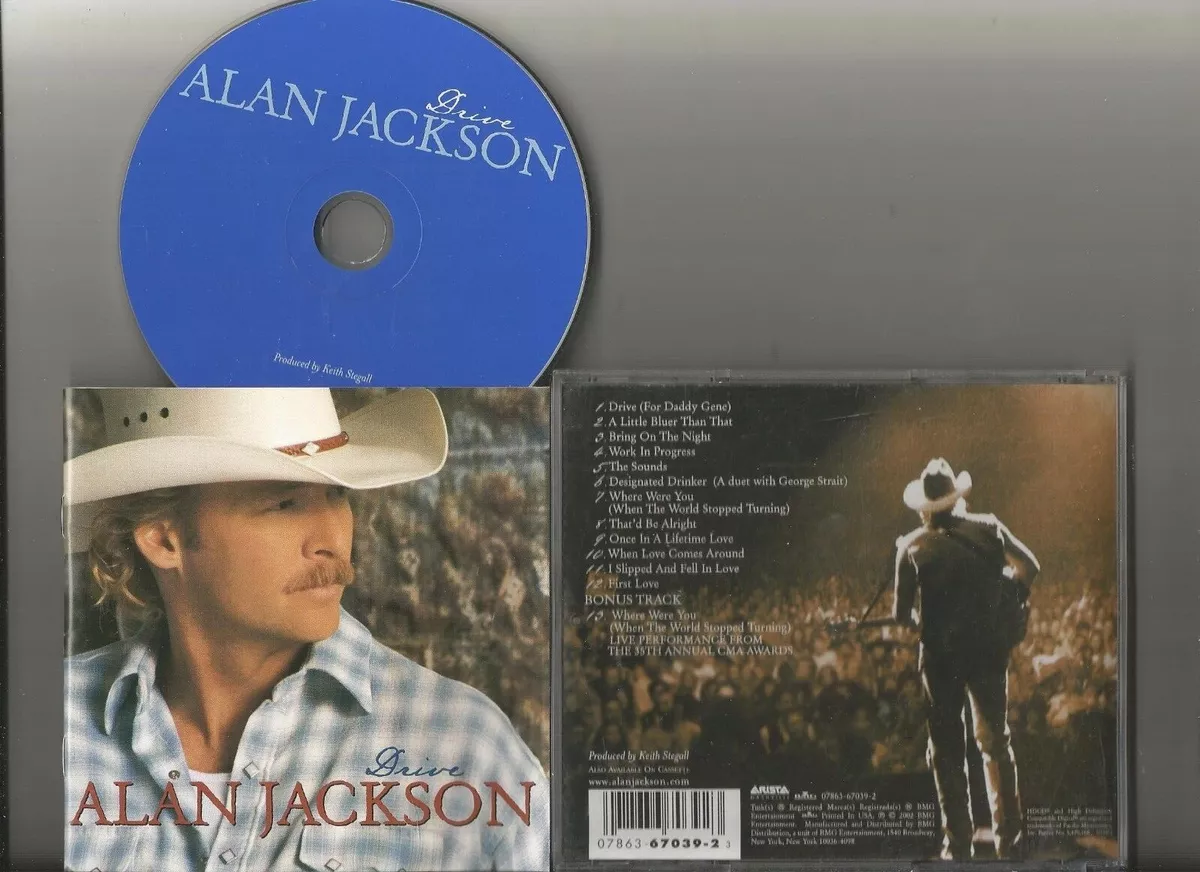 Alan Jackson Drive CD Arista A Little Bluer than That 13 trx Bring On the Night 78636703923 | eBay
